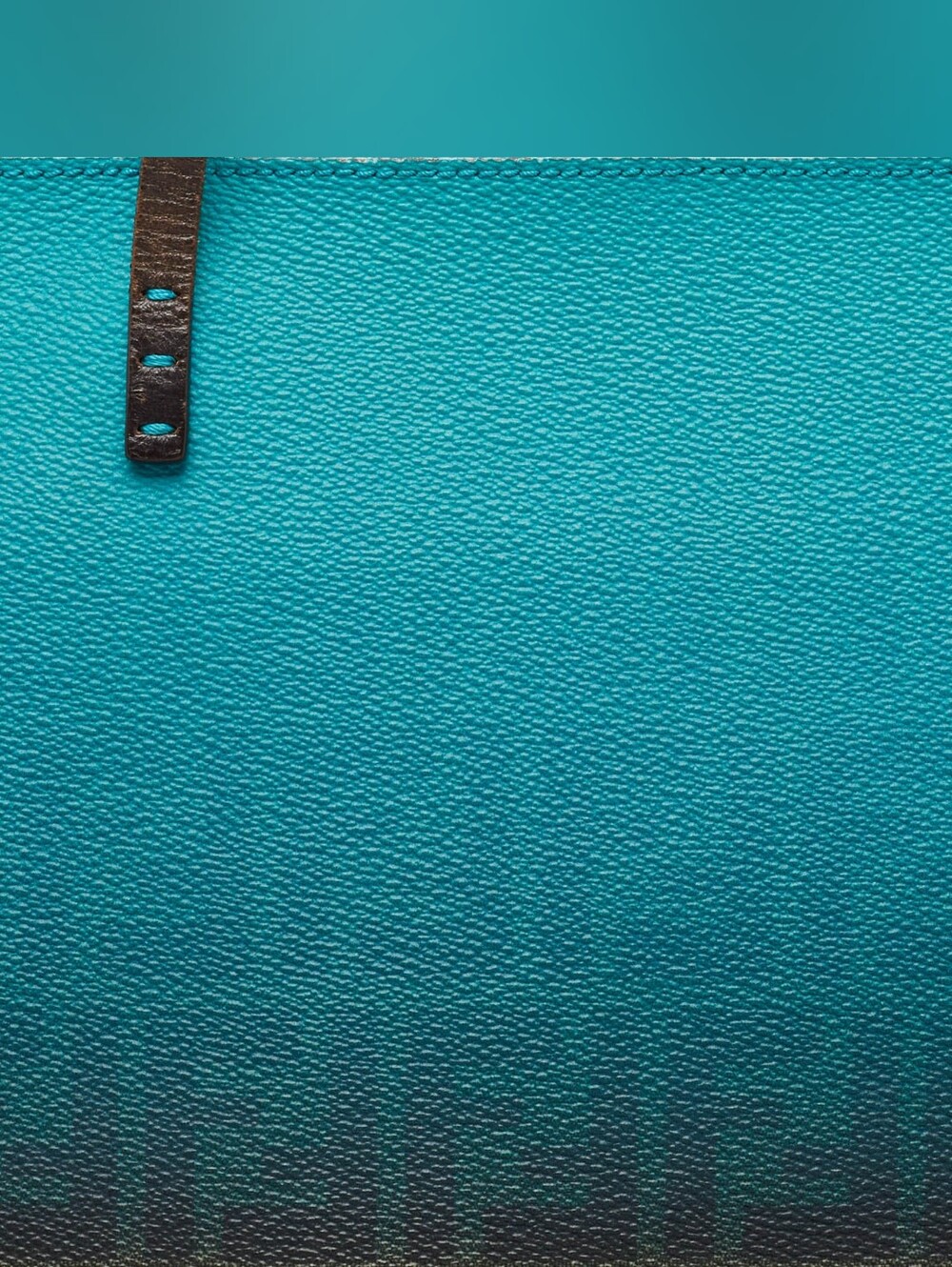 Fendi Ombre Tobacco Zucca Coated Canvas and Leather Large Roll Tote
